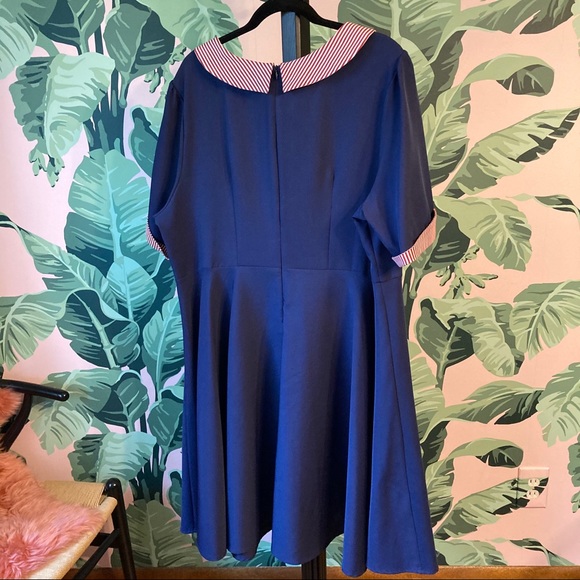 Iconic Sailor Dress 4XL Vintage Style Navy Red/Wh - Picture 3 of 10